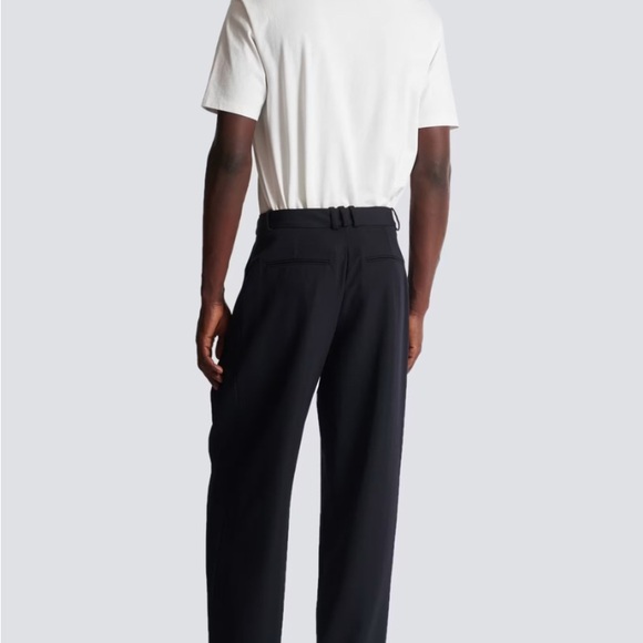 BALMAIN PARIS PLEATED GRAIN DE POUDRE TROUSERS BLACK 38X32 NWT - Picture 2 of 5